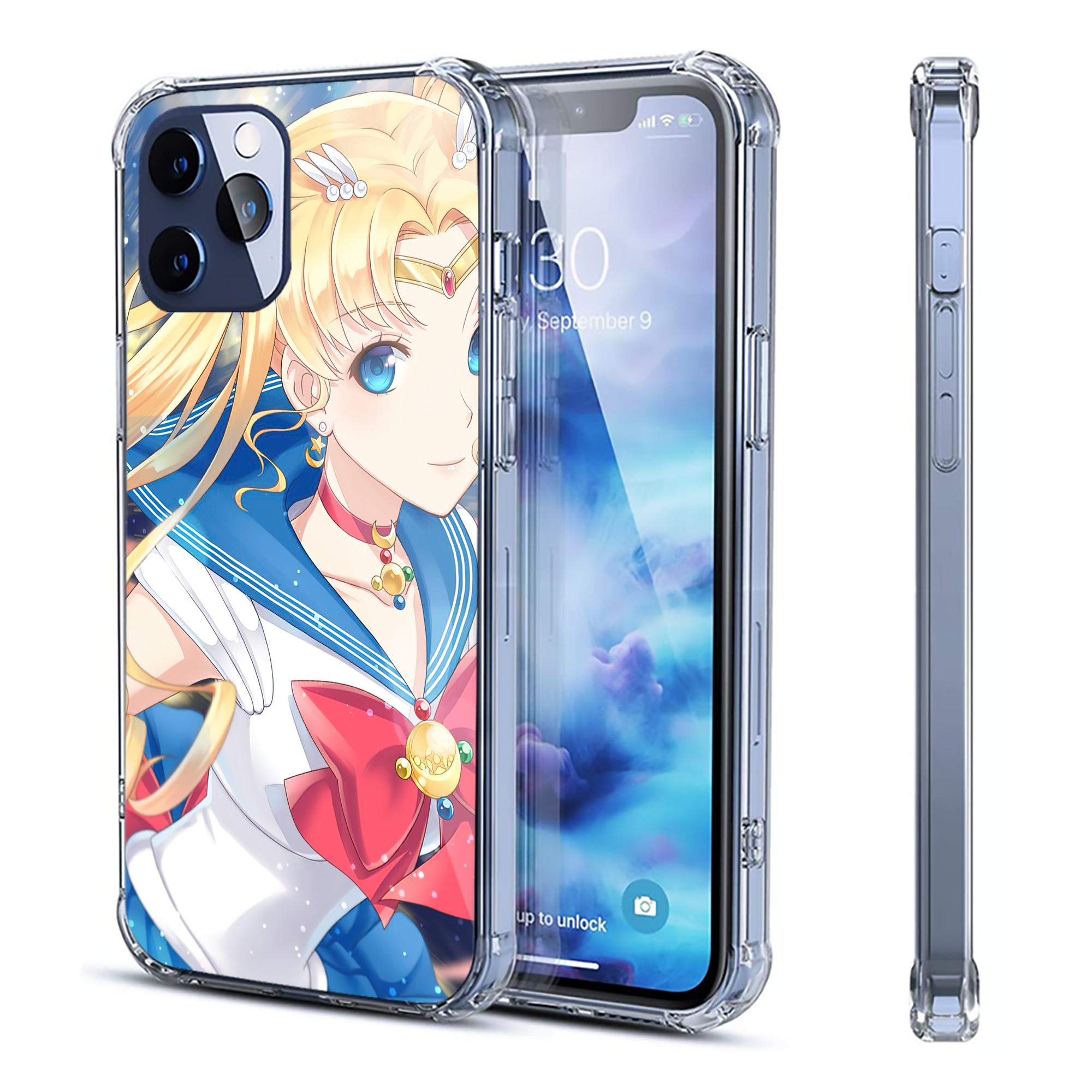 （画像用） 美少女戦士セーラームーン Sailor Moon 【iPhone 12シリーズ対応】透明スマホケース（クリアソフトケース）